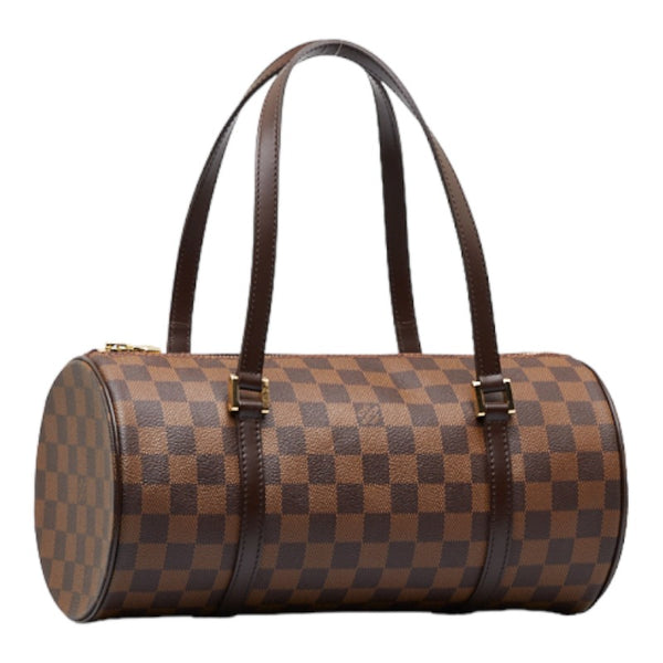 ルイ ヴィトン ダミエ パピヨン30 ハンドバッグ N41210 エベヌ ブラウン PVC レザー レディース LOUIS VUITTON 【中古】