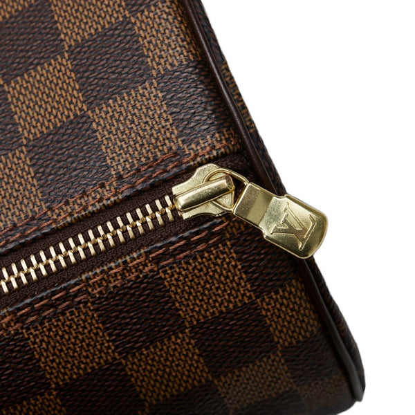 ルイ ヴィトン ダミエ パピヨン30 ハンドバッグ N41210 エベヌ ブラウン PVC レザー レディース LOUIS VUITTON 【中古】