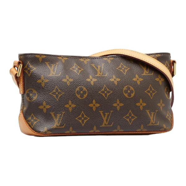 ルイ ヴィトン モノグラム トロター 斜め掛け ショルダーバッグ  M51240 ブラウン PVC レザー レディース LOUIS VUITTON 【中古】