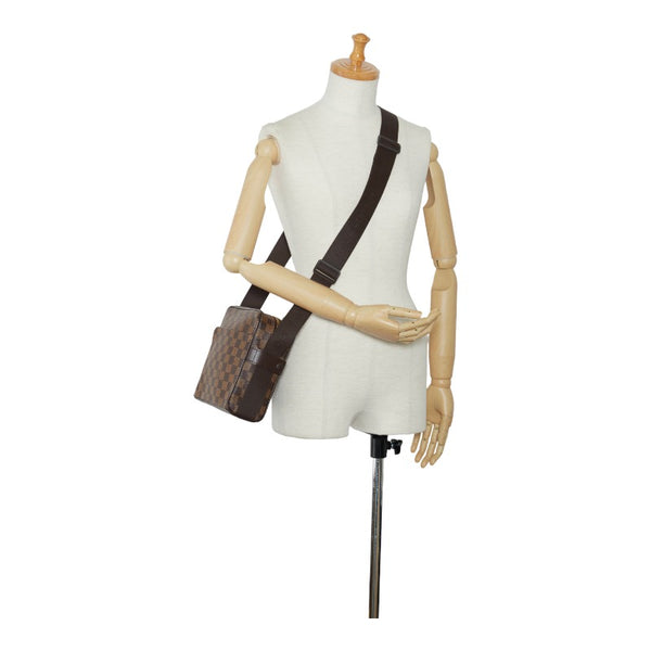 ルイ ヴィトン ダミエ オラフPM 斜め掛け ショルダーバッグ N41442 ブラウン PVC レザー レディース LOUIS VUITTON 【中古】