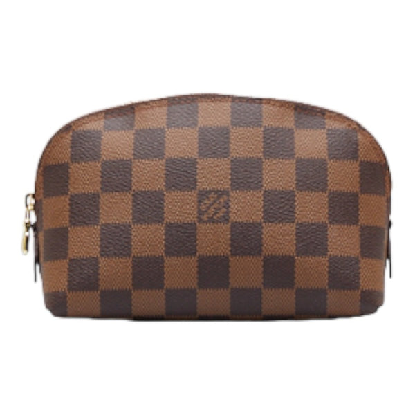 ルイ ヴィトン ダミエ ポシェット コスメティック PM ポーチ N47516 ブラウン PVC レザー レディース LOUIS VUITTON 【中古】