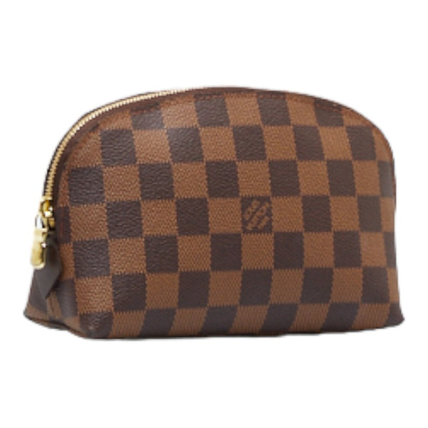 ルイ ヴィトン ダミエ ポシェット コスメティック PM ポーチ N47516 ブラウン PVC レザー レディース LOUIS VUITTON 【中古】