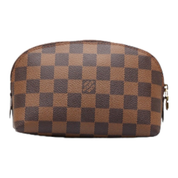 ルイ ヴィトン ダミエ ポシェット コスメティック PM ポーチ N47516 ブラウン PVC レザー レディース LOUIS VUITTON 【中古】