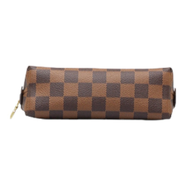 ルイ ヴィトン ダミエ ポシェット コスメティック PM ポーチ N47516 ブラウン PVC レザー レディース LOUIS VUITTON 【中古】