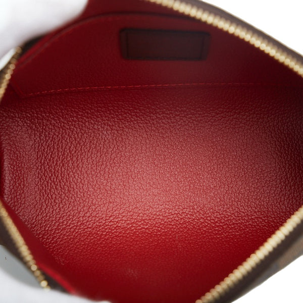 ルイ ヴィトン ダミエ ポシェット コスメティック PM ポーチ N47516 ブラウン PVC レザー レディース LOUIS VUITTON 【中古】