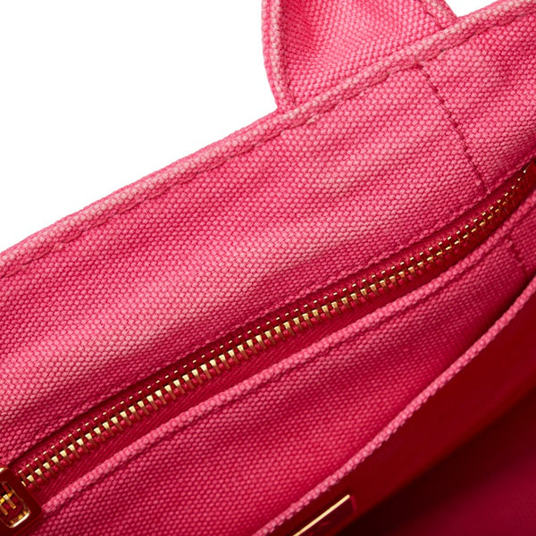プラダ カナパ ミニ ハンドバッグ ショルダーバッグ 2WAY 1BG439 ピンク キャンバス レディース PRADA 【中古】