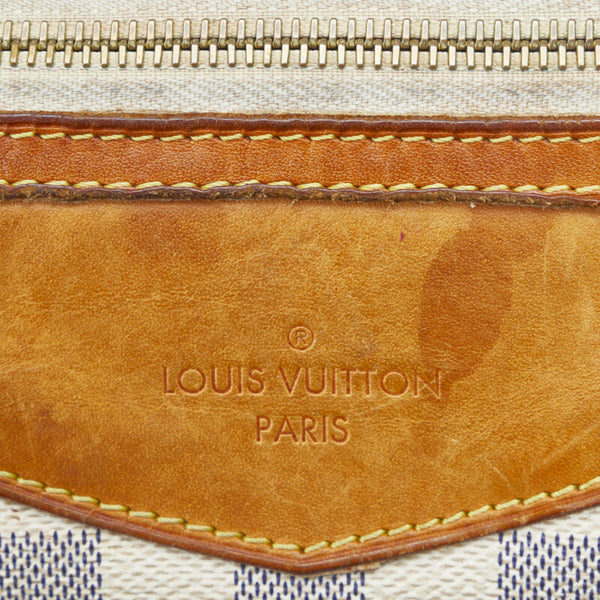 ルイ ヴィトン ダミエ アズール シラク―サPM 斜め掛け ショルダーバッグ  N41113 ホワイト PVC レザー レディース LOUIS VUITTON 【中古】