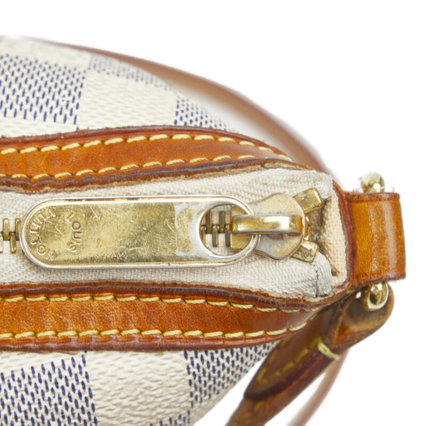 ルイ ヴィトン ダミエ アズール シラク―サPM 斜め掛け ショルダーバッグ  N41113 ホワイト PVC レザー レディース LOUIS VUITTON 【中古】