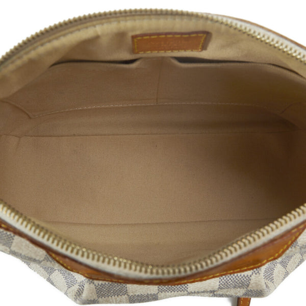 ルイ ヴィトン ダミエ アズール シラク―サPM 斜め掛け ショルダーバッグ  N41113 ホワイト PVC レザー レディース LOUIS VUITTON 【中古】