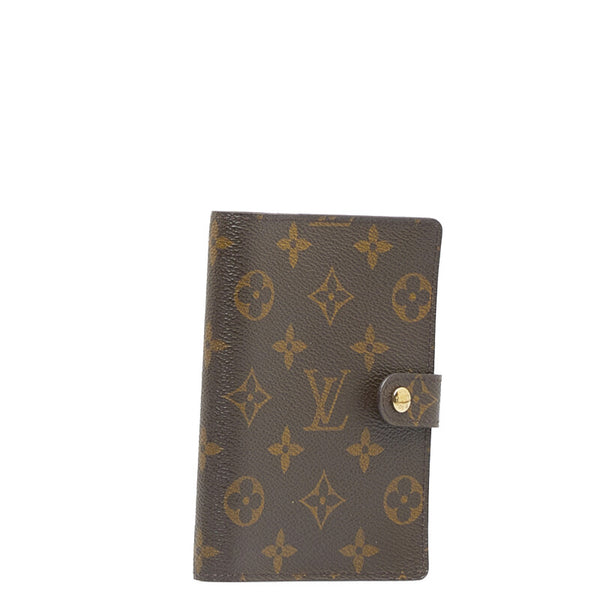 ルイ ヴィトン モノグラム アジェンダPM 手帳カバー R20005 ブラウン PVC レディース LOUIS VUITTON 【中古】