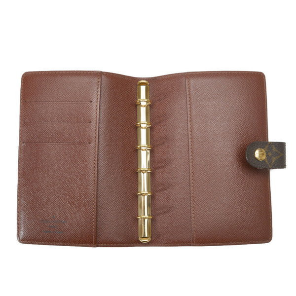 ルイ ヴィトン モノグラム アジェンダPM 手帳カバー R20005 ブラウン PVC レディース LOUIS VUITTON 【中古】