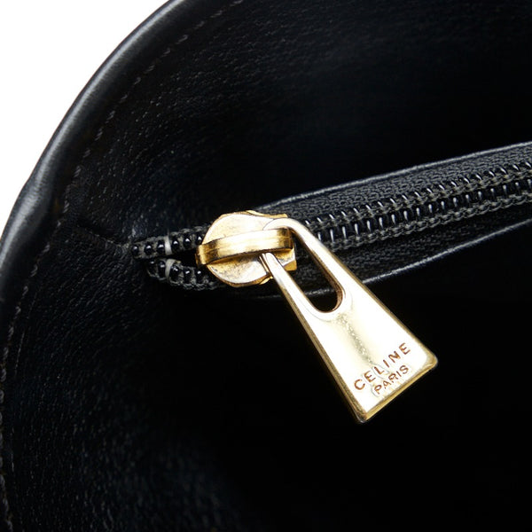 セリーヌ マカダム ハンドバッグ ショルダーバッグ MC98/1 ブラック ブラウン PVC レザー レディース CELINE 【中古】
