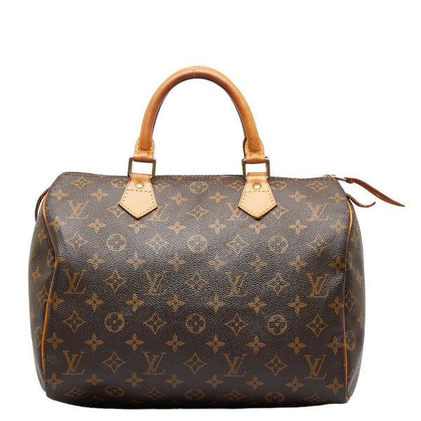 ルイ ヴィトン モノグラム スピーディ30 ハンドバッグ ミニボストンバッグ M41526 ブラウン PVC レザー レディース LOUIS VUITTON 【中古】