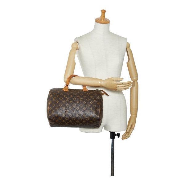 ルイ ヴィトン モノグラム スピーディ30 ハンドバッグ ミニボストンバッグ M41526 ブラウン PVC レザー レディース LOUIS VUITTON 【中古】
