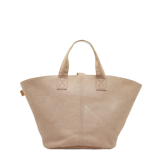 エルメス パニエドプラージュPM ハンドバッグ トートバッグ ベージュ キャンバス レディース HERMES 【中古】