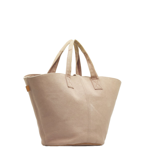 エルメス パニエドプラージュPM ハンドバッグ トートバッグ ベージュ キャンバス レディース HERMES 【中古】