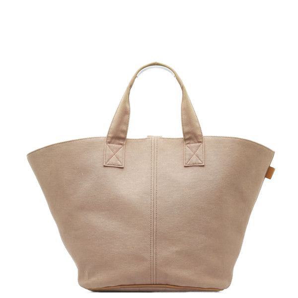 エルメス パニエドプラージュPM ハンドバッグ トートバッグ ベージュ キャンバス レディース HERMES 【中古】