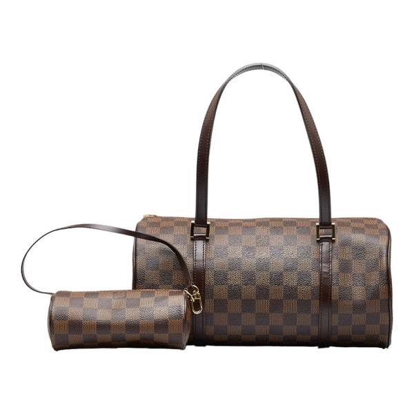 ルイ ヴィトン ダミエ パピヨン30 ハンドバッグ N41210 ブラウン PVC レザー レディース LOUIS VUITTON 【中古】