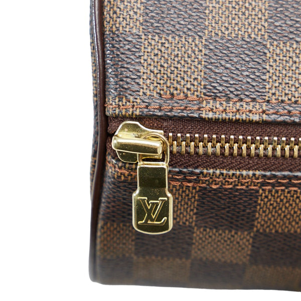ルイ ヴィトン ダミエ パピヨン30 ハンドバッグ N41210 ブラウン PVC レザー レディース LOUIS VUITTON 【中古】