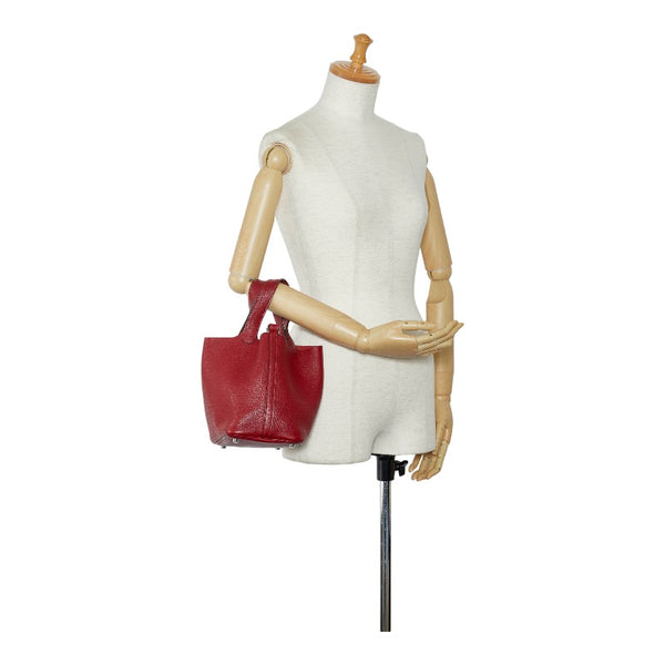 エルメス ピコタンPM SV金具 ハンドバッグ ルージュアッシュ トリヨンクレマンス レディース HERMES 【中古】