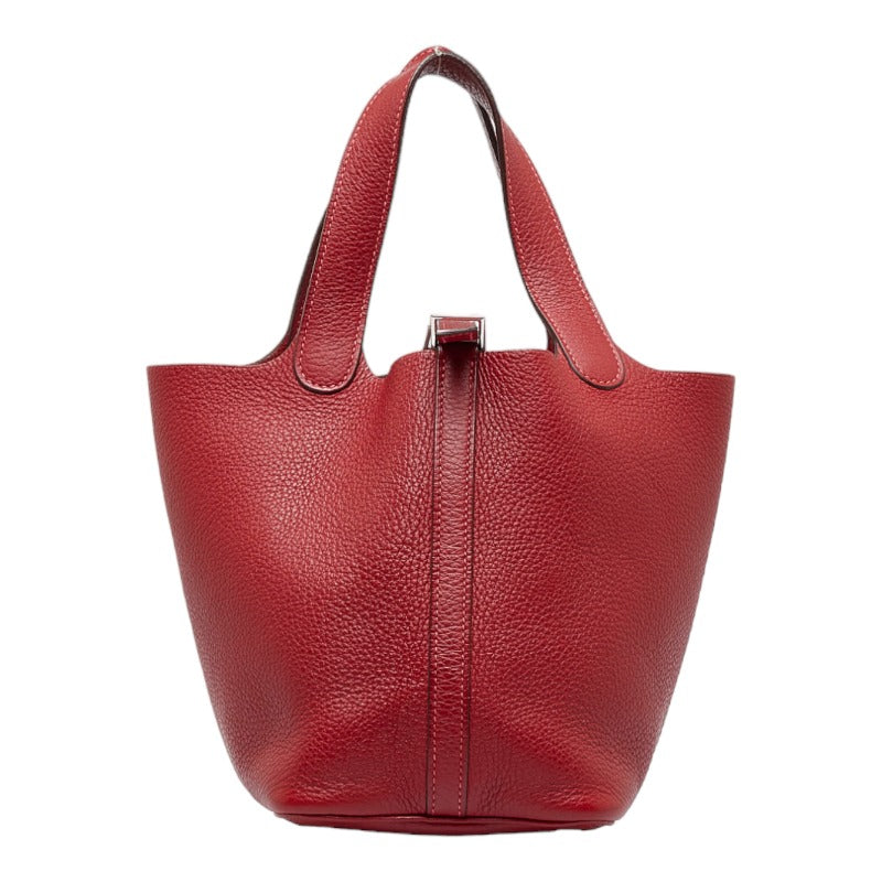 エルメス ピコタンPM SV金具 ハンドバッグ ルージュアッシュ トリヨンクレマンス レディース HERMES 【中古】