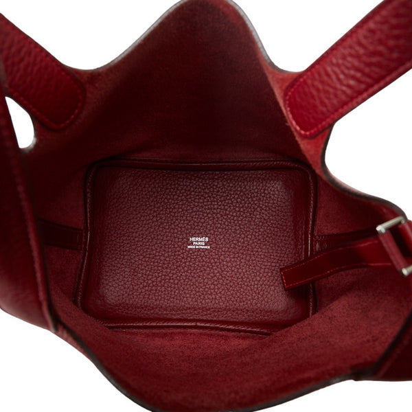 エルメス ピコタンPM SV金具 ハンドバッグ ルージュアッシュ トリヨンクレマンス レディース HERMES 【中古】