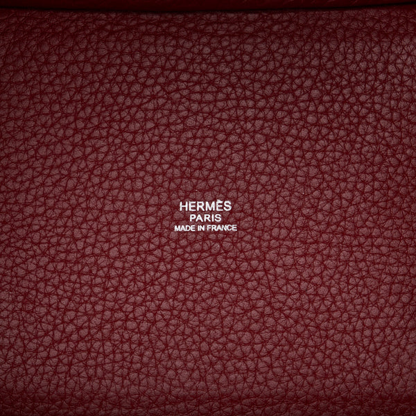 エルメス ピコタンPM SV金具 ハンドバッグ ルージュアッシュ トリヨンクレマンス レディース HERMES 【中古】