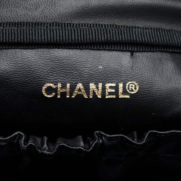 シャネル ココマーク 横型 バニティバッグ ハンドバッグ ブラック レザー キャビアスキン レディース CHANEL 【中古】