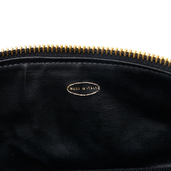 シャネル ココマーク 横型 バニティバッグ ハンドバッグ ブラック レザー キャビアスキン レディース CHANEL 【中古】