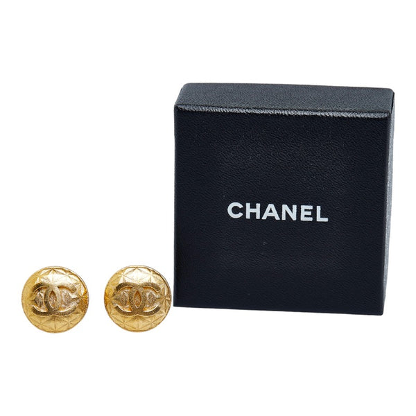 シャネル ヴィンテージ ココマーク ラウンド イヤリング ゴールド メッキ レディース CHANEL 【中古】