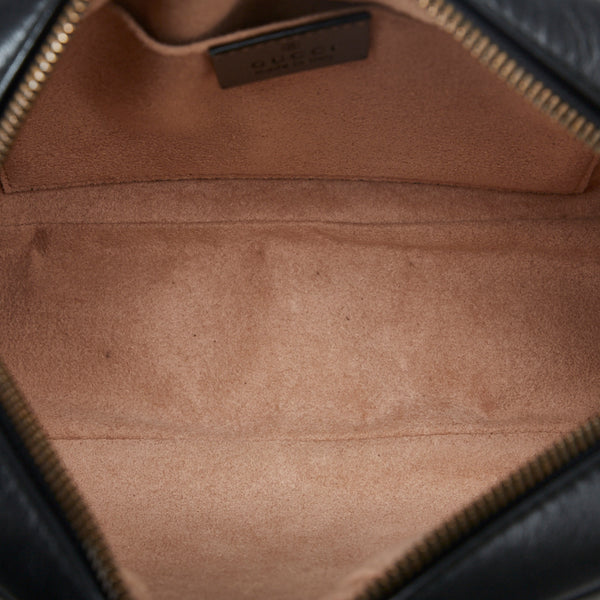 グッチ GGマーモント 斜め掛け チェーン ショルダーバッグ 447632 ブラック レザー レディース GUCCI 【中古】