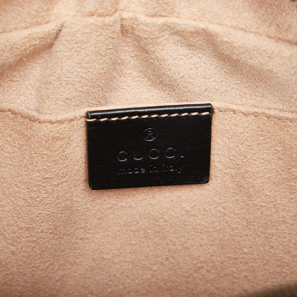 グッチ GGマーモント 斜め掛け チェーン ショルダーバッグ 447632 ブラック レザー レディース GUCCI 【中古】