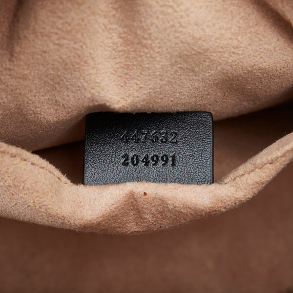 グッチ GGマーモント 斜め掛け チェーン ショルダーバッグ 447632 ブラック レザー レディース GUCCI 【中古】