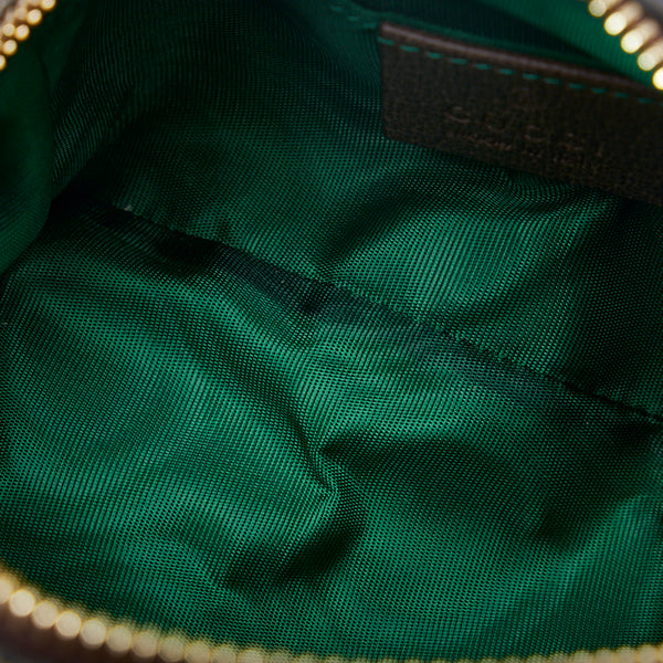 グッチ オフィディア GGスプリーム ポーチ 548394 ベージュ ブラウン PVC レザー レディース GUCCI 【中古】