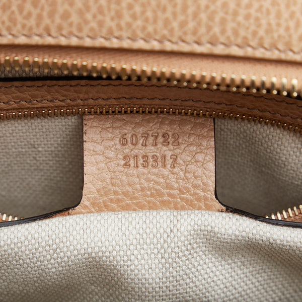 グッチ インターロッキングG ソーホー ハンドバッグ ショルダーバッグ 2WAY 607722 ベージュ レザー レディース GUCCI 【中古】