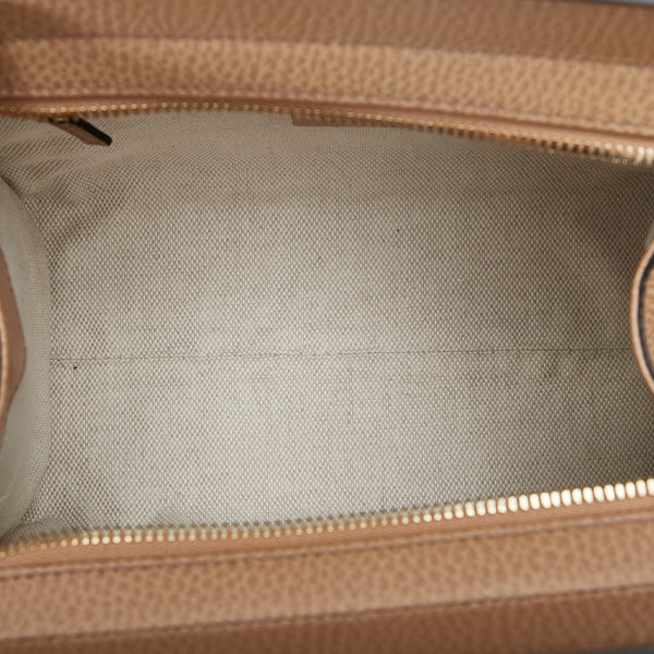 グッチ インターロッキングG ソーホー ハンドバッグ ショルダーバッグ 2WAY 607722 ベージュ レザー レディース GUCCI 【中古】