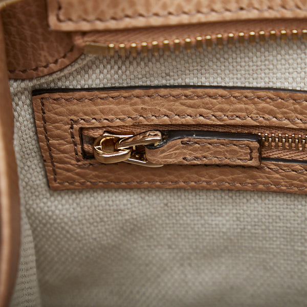 グッチ インターロッキングG ソーホー ハンドバッグ ショルダーバッグ 2WAY 607722 ベージュ レザー レディース GUCCI 【中古】