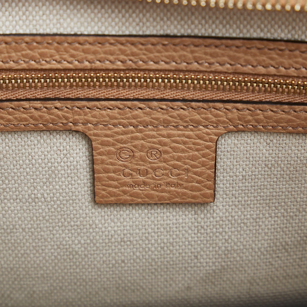 グッチ インターロッキングG ソーホー ハンドバッグ ショルダーバッグ 2WAY 607722 ベージュ レザー レディース GUCCI 【中古】