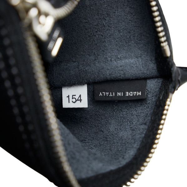 ミュウミュウ フラワーモチーフ バケット ハンドバッグ ショルダーバッグ 2WAY ブラック レザー レディース MIUMIU 【中古】