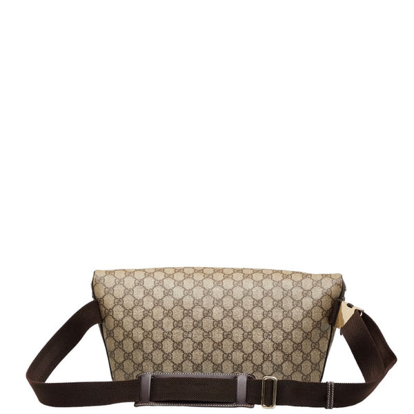 グッチ GGスプリーム ボディバッグ ウエストバッグ 211110 ベージュ ブラウン PVC レザー レディース GUCCI 【中古】