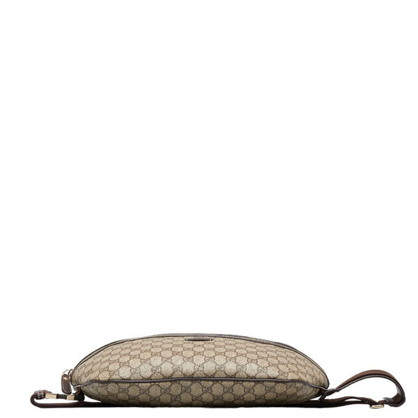 グッチ GGスプリーム ボディバッグ ウエストバッグ 211110 ベージュ ブラウン PVC レザー レディース GUCCI 【中古】