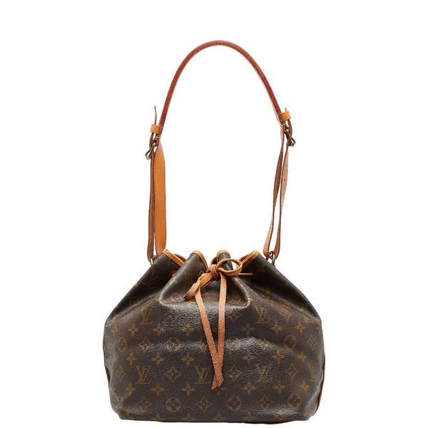 ルイ ヴィトン モノグラム プチノエ  ショルダーバッグ M42226 ブラウン PVC レザー レディース LOUIS VUITTON 【中古】