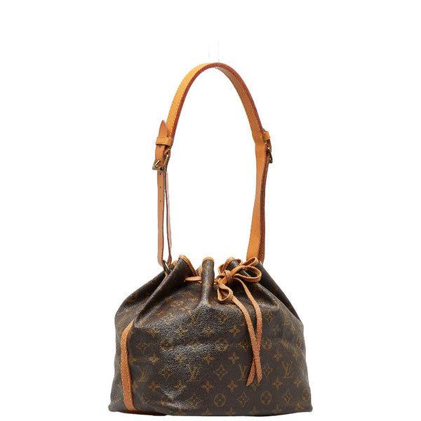 ルイ ヴィトン モノグラム プチノエ  ショルダーバッグ M42226 ブラウン PVC レザー レディース LOUIS VUITTON 【中古】
