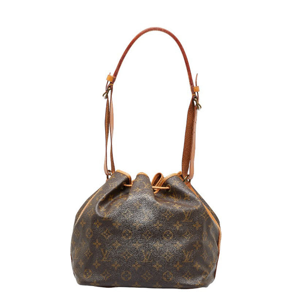 ルイ ヴィトン モノグラム プチノエ  ショルダーバッグ M42226 ブラウン PVC レザー レディース LOUIS VUITTON 【中古】