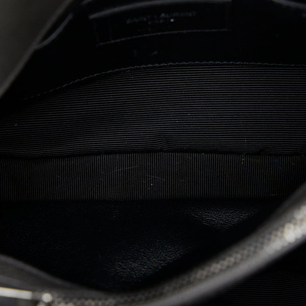 サンローラン チェーン ショルダーバッグ ハンドバッグ サッチェル 2WAY 392737 グレー レザー レディース SAINT LAURENT 【中古】