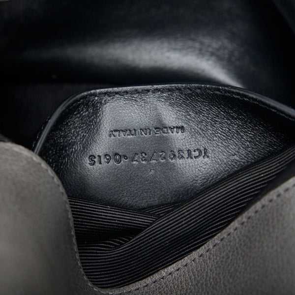 サンローラン チェーン ショルダーバッグ ハンドバッグ サッチェル 2WAY 392737 グレー レザー レディース SAINT LAURENT 【中古】