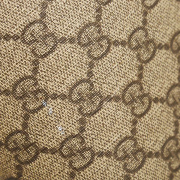 グッチ GGスプリーム 斜め掛け ショルダーバッグ 223666 ベージュ ブラウン PVC レザー レディース GUCCI 【中古】