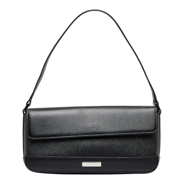 バーバリー ノバチェック ワンショルダーバッグ ブラック レザー レディース BURBERRY 【中古】