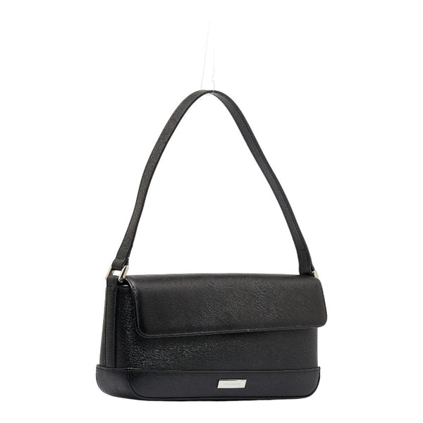 バーバリー ノバチェック ワンショルダーバッグ ブラック レザー レディース BURBERRY 【中古】