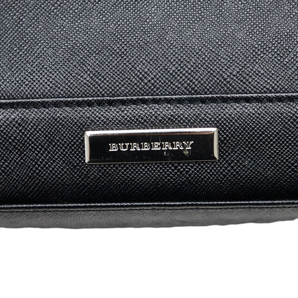 バーバリー ノバチェック ワンショルダーバッグ ブラック レザー レディース BURBERRY 【中古】